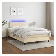 vidaXL Boxspringbett 120 x 200 cm Creme