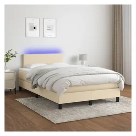vidaXL Boxspringbett 120 x 200 cm Creme