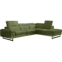 Egoitaliano Ecksofa 2 elektrischer Relaxfunktionen L-Form Grün