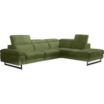 Egoitaliano Ecksofa 2 elektrischer Relaxfunktionen L-Form Grün
