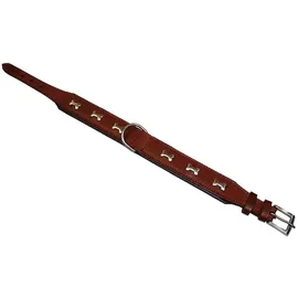 Nobby Leder Halsband CERRO, Cognac/braun 40 cm (36-39 cm), 30 mm, 1 Stück