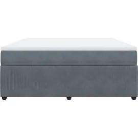 vidaXL Boxspringbett 180 x 200 cm Dunkelgrau