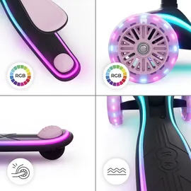 Kinderkraft RAKET UP 2-in-1 Scooter mit Sitz Rosa