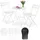 Kesser KESSER® Bistroset 3-teilig Bistrotisch mit 2 klappbaren Stühle Set Balkonset Balkonmöbel Klapp-Möbel Gartenset Sitzgarnitur Gartengarnitur Gartenmöbel Sitzgruppe Metall Bistro Gartentisch inkl. Abdeckung