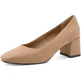 Marco Tozzi Damen Pumps mit Blockabsatz Vegan, Beige (Beige), 40 EU