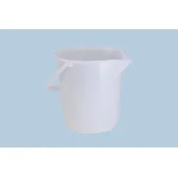 Hünersdorff Industrie-Eimer 17 L, rund mit Ausguss naturfarben, HDPE
