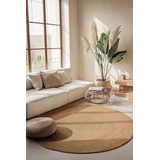 HANSE HOME Teppich Rangpur Jute«, rund, goldfarben