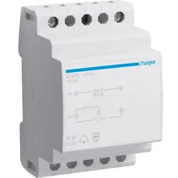 Hager Klingeltrafo,Sekundär 8V/2A oder 12V/1,33A