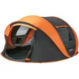 LuxusKollektion Wurfzelt Zelt Pop up Wurfzelt Wasserdicht Schwarz & Orange (5-8 Personen)