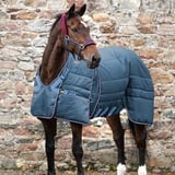 Horseware Rambo Optimo Stable Rug 200g - Navy/Burgundy, Teal & Navy, 145