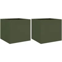 VidaXL Pflanzkübel 32 x 30 x 29 cm Olivgrün