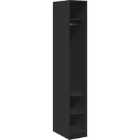 VidaXL Kleiderschrank Schwarz 30x50x200 cm Holzwerkstoff