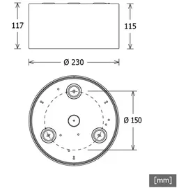 LTS Licht & Leuchten LED-Anbaudownlight VTFM-A101,840/DALIws
