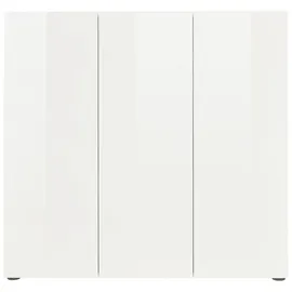 home24 Mister Bianco 120 x 115 x 34 cm hochglänzend weiß / weiß