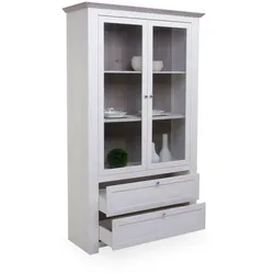 Vitrine LIVIN MARBELLA - weiß - BHT 124x207x44 cm