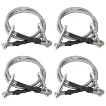vidaXL Seile mit Karabiner 4 Stk. Gummi Schwarz/Silber