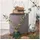 House Nordic Hocker Chantal Samt grau