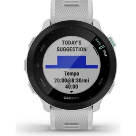 Garmin Forerunner 55 mit Silikonarmband steinweiß/schwarz