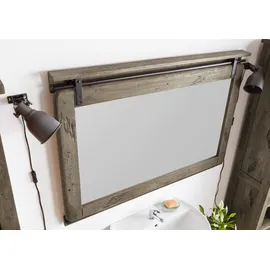 Massivmoebel24 Spiegel Mango 114 x 80 cm Grau