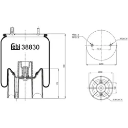 FEBI BILSTEIN Federbalg, Luftfederung 38830 21222442