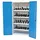 Bedrunka+Hirth Flügeltürenschrank Stahl 1.838 x 980 x 500 mm lichtgrau/lichtblau mit 4 Werkzeugaufnahmen