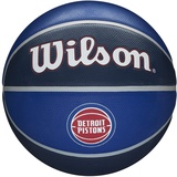 Wilson Basketball NBA TEAM TRIBUTE, DETROIT PISTONS, Outdoor, Gummi, Größe: 7