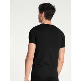 CALIDA Cotton Code V-Shirt Schwarz Baumwolle Medium Herren