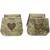 Frank Flechtwaren Pflanztasche Birkenherz, 2er Set FF-506034