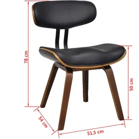vidaXL Esszimmerstuhl Kunstleder braun 2er Set