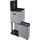 Hti-Living Mülleimer 3 Behälter 75 l Grau