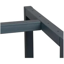 Wiltec Tischgestell Stahl 125 x 57 x 81 cm Anthrazit/Rot