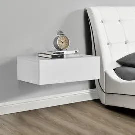 [en.casa] Wandregal Oslo 46 x 30 x 15 cm Weiß