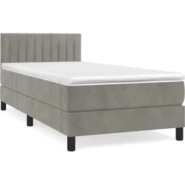 vidaXL Boxspringbett 100 x 200 cm Hellgrau