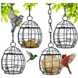 luxuskollektion Vogelfutterstation Metall Wildvogel Futterspender 4er Set