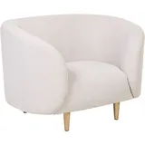 Beliani Sessel LOEN Polyester/Schaumstoff 75 x 85 x 80 cm Beige/Gold