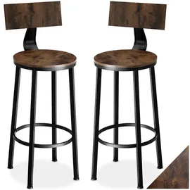 Tectake Barhocker Poole 54 x 54 x 101,5 cm Braun