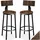 Tectake Barhocker Poole 54 x 54 x 101,5 cm Braun