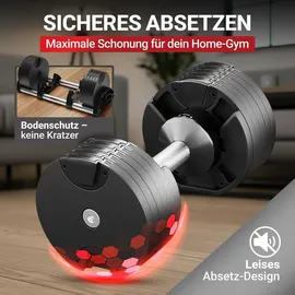 MIWEBA verstellbare Kurzhantel VH200 2-28 kg Stahl schwarz