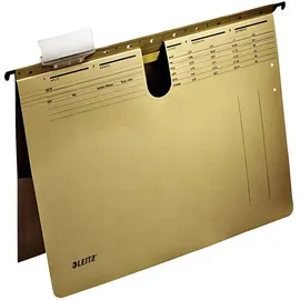Leitz Hängehefter Alpha kfm. Heftung mit Tasche, Natronkarton, Naturbraun