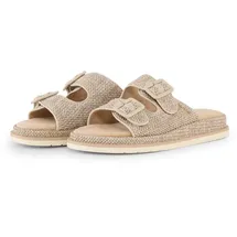 Tom Tailor Damen Flache Sandalen mit Flechtmuster, beige, Uni, Gr. 40