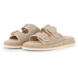 Tom Tailor Damen Flache Sandalen mit Flechtmuster, beige, Uni, Gr. 40