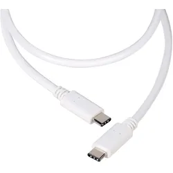 Vivanco USB 2.0-Kabel USB-C-Stecker auf USB-C-Stecker, 1,2 m, weiß