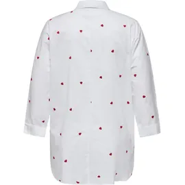 ONLY CARMAKOMA Langarmbluse CARNEW LINA GRACE LS EMB SHIRT WVN NOOS Weiß 54