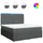 vidaXL Boxspringbett 180 x 200 cm Dunkelgrau