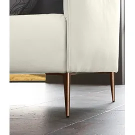 W.Schillig Cocktailsessel sally Leder 84 x 78 x 84 cm Weiß mit Kissen