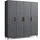 Rauch Drehtürenschrank Shinjo 187 x 203 x 53 cm Grau