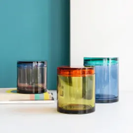 REMEMBER Glasdose L blau/türkis - 1.7 L - Lebensmittelecht, Handarbeit