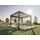 Biohort Sonnenschutzrollo elektrisch für Pergola 3,5 m Dunkelgrau-Metallic