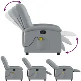 vidaXL Massagesessel 93 x 101 x 93 cm Hellgrau mit Fernbedienung