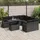 vidaXL Garten-Lounge-Set 9-tlg. schwarz